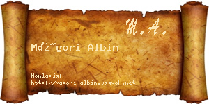 Mágori Albin névjegykártya